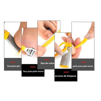 Imagem de Conjunto De Pedicure 10 Em 1, Ferramenta Profissional Para Esfoliação De Pés E Mãos