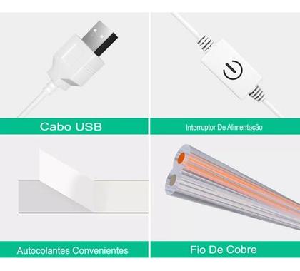 Imagem de Conjunto De Penteadeira Led Com Fio De Luz De Espelho Regulá