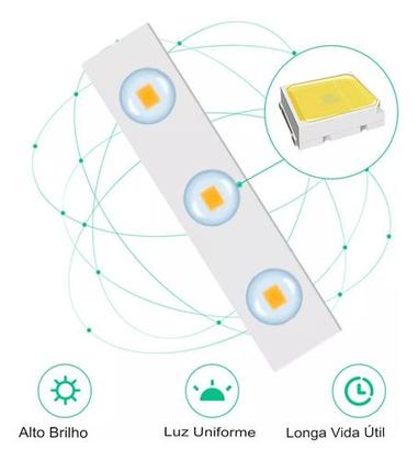Imagem de Conjunto De Penteadeira Led Com Fio De Luz De Espelho Regulá