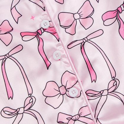 Imagem de Conjunto de pijama de duas abóboras para meninas, seda acetinada de 6 a 7 anos