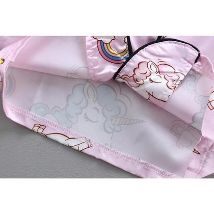 Imagem de Conjunto de Pijama de Unicórnio para Bebês e Meninas - Verão - Estampa de Desenhos Animados