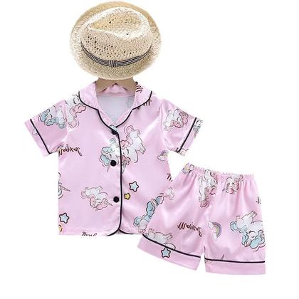Imagem de Conjunto de Pijama de Unicórnio para Bebês e Meninas - Verão - Estampa de Desenhos Animados