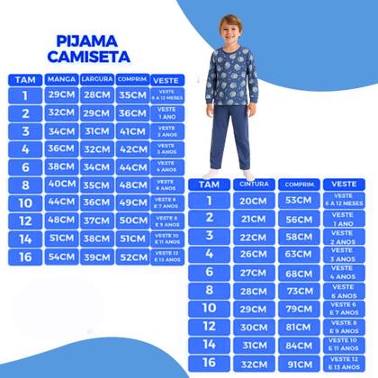 Imagem de Conjunto de Pijama Estampado Infantil Juvenil Masculino