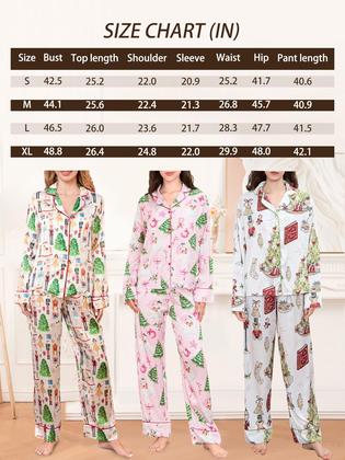 Imagem de Conjunto de pijama Gplno Christmas Y2k Nutcracker feminino branco acetinado