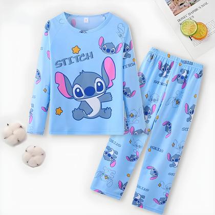 Imagem de Conjunto De Pijama Infantil Com Estampa De Desenho Animado Da Disney, Manga Comprida E Calça, Roupa