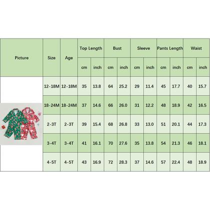 Imagem de Conjunto de pijamas com cetim de seda de Natal para bebês e meninas