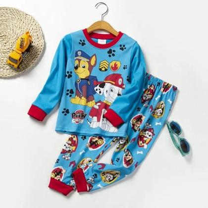 Imagem de Conjunto De Pijamas De Manga Comprida Para Bebês, Meninos E Meninas, PAW Patrol, Primavera E Outono,