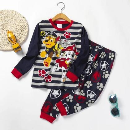 Imagem de Conjunto De Pijamas De Manga Comprida Para Bebês, Meninos E Meninas, PAW Patrol, Primavera E Outono,