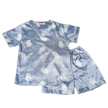 Imagem de Conjunto De Pijamas De Verão Para Mulheres Em Tamanho Grande, Estilo Coreano, Em Seda Gelada, Com