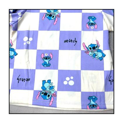 Imagem de Conjunto de Pijamas Disney Stitch Infantil - Roupa de Dormir Fofa para Meninos e Meninas