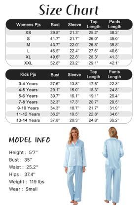 Imagem de Conjunto de pijamas Schbbbta Girls Satin de manga comprida, 5-6Y