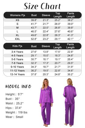 Imagem de Conjunto de pijamas Schbbbta Girls Satin de manga comprida roxo 9-10 anos