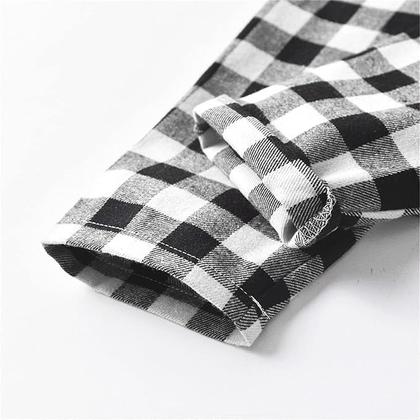 Imagem de Conjunto de pijamas Schbbbta Kids Plaid de 2 peças Button Down 4-5T