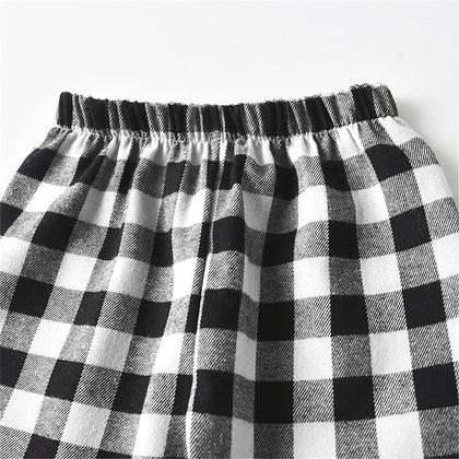 Imagem de Conjunto de pijamas Schbbbta Kids Plaid de 2 peças Button Down 4-5T