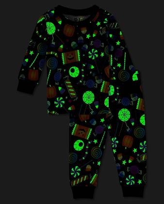 Imagem de Conjunto de pijamas The Children's Place unissex para bebês e crianças de Halloween 3Y