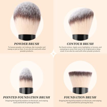 Imagem de Conjunto de pincéis de maquiagem DuCare Duo End Foundation Contour, 2 unidades