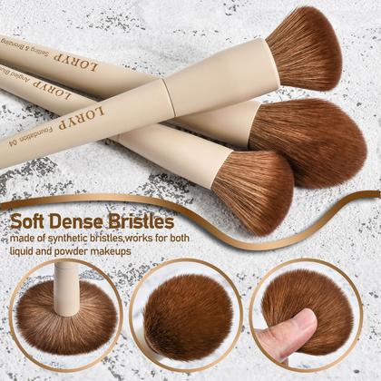 Imagem de Conjunto de pincéis de maquiagem LORYP Conjunto de pincéis para rosto e olhos de 18 peças