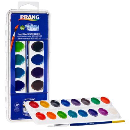 Imagem de Conjunto de pintura em aquarela Prang Lavável Semi-Moist 16 cores