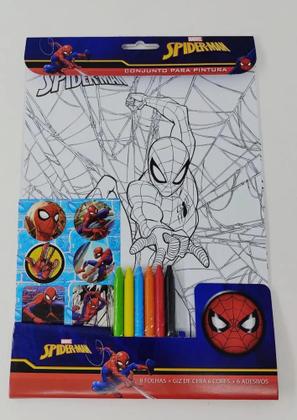 Imagem de Conjunto De Pintura Homem Aranha Com 8 Folhas - Toy Mix