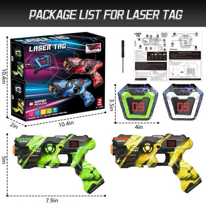 Imagem de Conjunto de pistolas Laser Tag OSALON com display de pontuação LED digital, 2 unidades