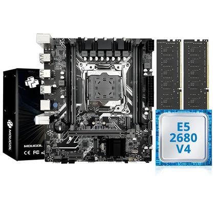 Imagem de Conjunto De Placa Mãe Para Jogos Intel Xeon E5 2680 V4 MOUGOL X99 Com DDR4 8Gx2 2133MHz M.2 NVME