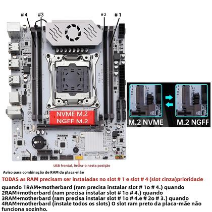 Imagem de Conjunto De Placa Mãe X99 LGA 2011-3 Kit Com CPU Xeon E5 2650 V4 16GB De RAM DDR4 ECC SSD NVME M.2