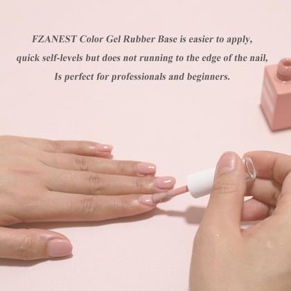 Imagem de Conjunto de polimento em gel FZANEST Rubber Base 6 unidades* 7,5 ml com gel Builder