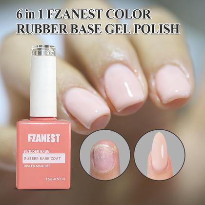 Imagem de Conjunto de polimento em gel FZANEST Rubber Base 6 unidades* 7,5 ml com gel Builder