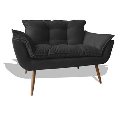 Imagem de Conjunto De Poltronas 2 Opalas E 1 Namoradeira Preto - King Decor