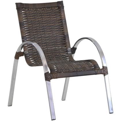 Imagem de Conjunto de Poltronas e Namoradeira Mini Garden em Alumínio - Varanda, Jardim, Piscina, Área Externa Trama Original