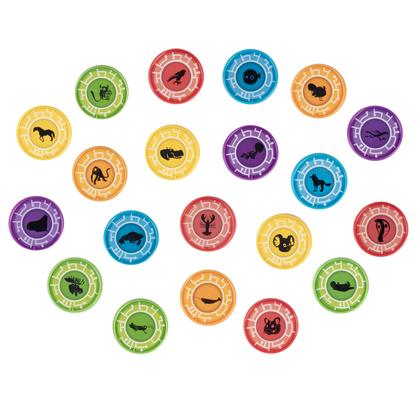 Conjunto de Porta-Discos Creature Power Wild Kratts com 20 Discos