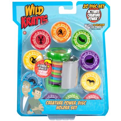 Conjunto de Porta-Discos Creature Power Wild Kratts com 20 Discos