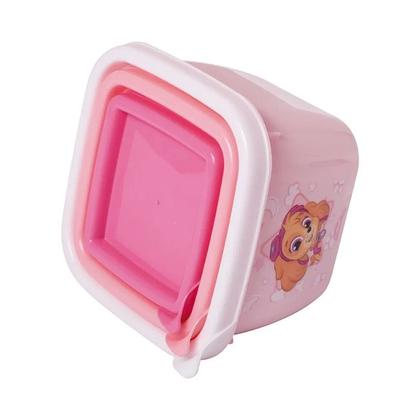 Imagem de Conjunto de Potes de Plástico Infantil Bebê Conect 3 Unidades Quadrados Meninas - Plasútil