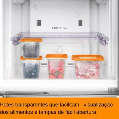 Imagem de Conjunto de Potes de Plástico Laranja Continental  12 Unidades