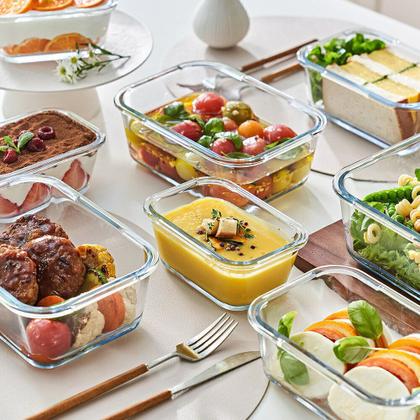 Imagem de Conjunto de Potes de Vidro Hermético Retangular - Bomba Manual de Sucção a vácuo - 5 Peças - Neoflam - GLACÉ Z