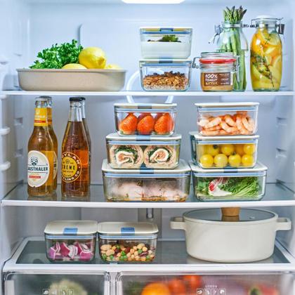 Imagem de Conjunto De Potes De Vidro Herméticos Retangulares - Tampa C