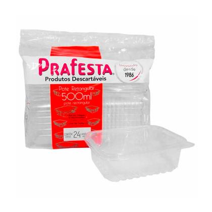 Imagem de Conjunto de Potes Marmita 24 Unidades 250ml Fit Freezer Microondas