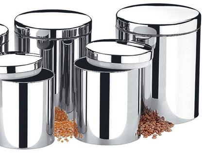 Imagem de Conjunto de Potes para Mantimentos com Tampa Brinox Suprema 5 Peças Aço Inox