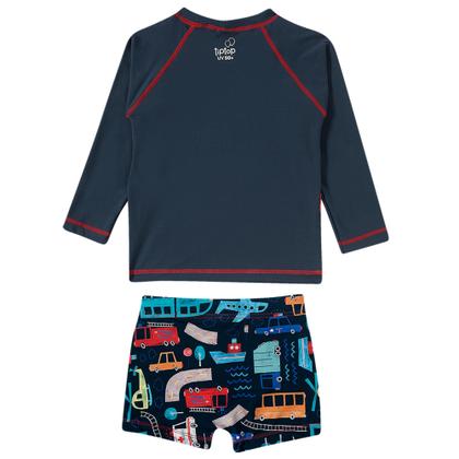 Imagem de Conjunto De Praia Infantil Com Bone Transporte Proteção Solar Tip Top