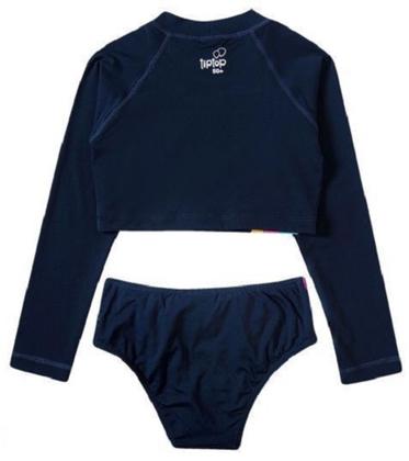Imagem de Conjunto De Praia Infantil Cropped e Calcinha Menina Com Fps Uv50+ Tip Top Piscina Natação Bk65