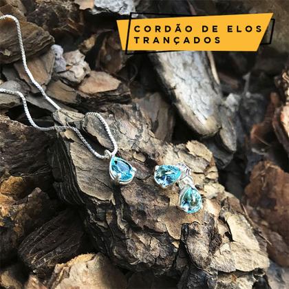 Imagem de Conjunto De Prata 925 Cordão E Brincos Com Garantia De 1 Ano