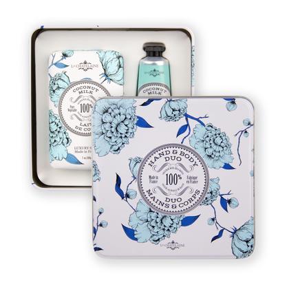 Imagem de Conjunto de presente La Chatelaine, sabonete de leite de coco 200 ml e creme para mãos 30 ml