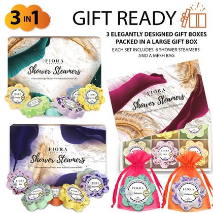 Imagem de Conjunto de presentes de aromaterapia Shower Steamers com óleos orgânicos x18