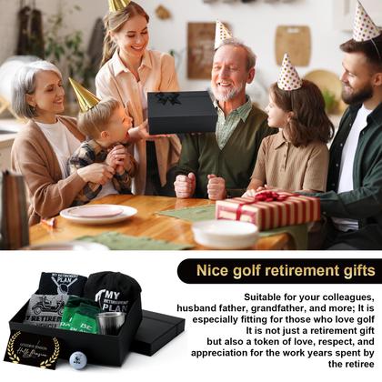 Imagem de Conjunto de presentes de golfe de aposentadoria Skylety para homens com copo de aço inoxidável