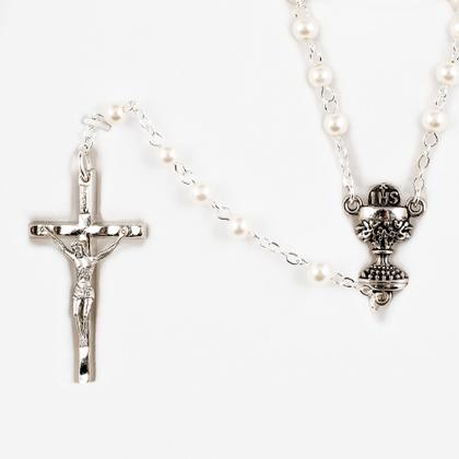 Imagem de Conjunto de presentes de primeira comunhão romano, 5 peças, branco e dourado