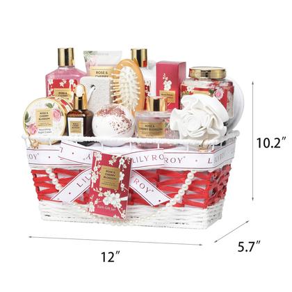 Imagem de Conjunto de presentes de spa Lily Roy Rose & Cherry Blossom, 19 peças para mulheres