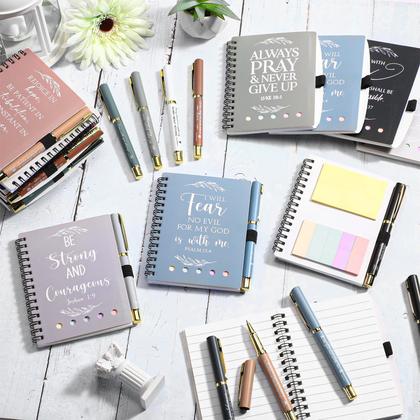 Imagem de Conjunto de Presentes Kosiz Christian - 60 Peças com Caderno, Canetas e Notas Adesivas