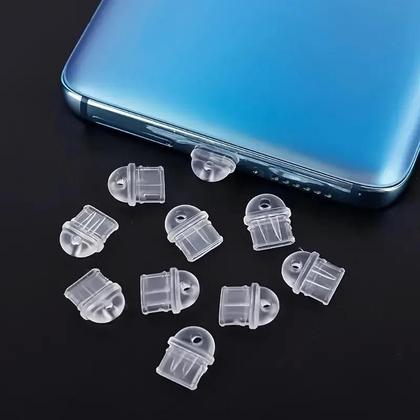 Imagem de Conjunto De Protetores Transparentes Para Porta De Carregamento iPhone Tipo-C Android 10 Peças