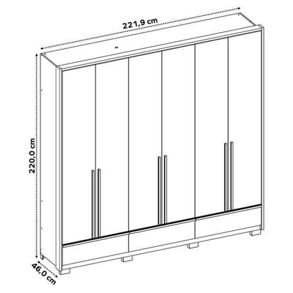 Imagem de Conjunto de Quarto com 1 Guarda-roupa e 1 Cômoda