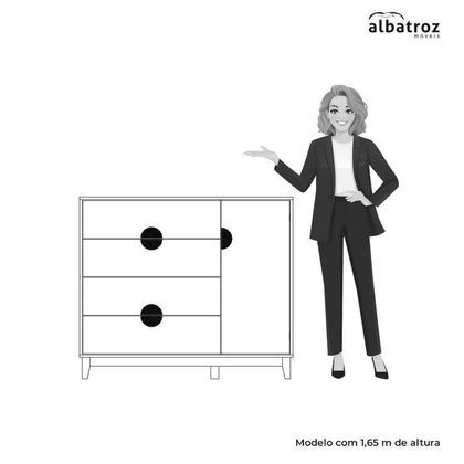 Imagem de Conjunto de Quarto com Guarda-roupa e Cômoda Ipê